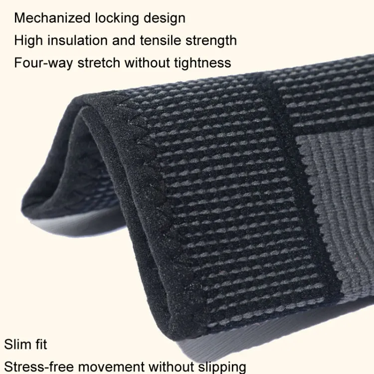 1pair Anti-Slip Compression Straps Keep Warm And Lengthen Knee Pads, Size: XL(Mugwort Black)