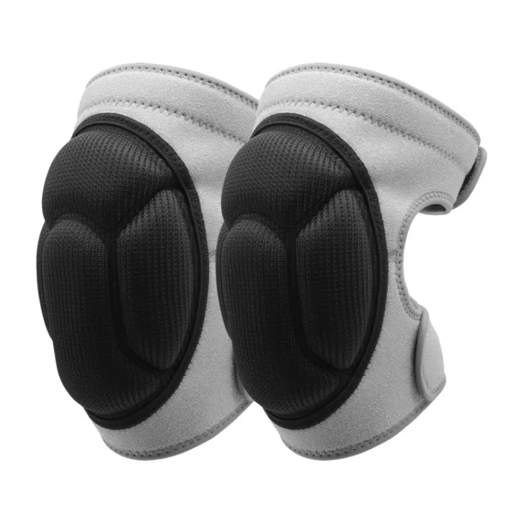 1pair HX-0211 Anti-Collision Sponge Knee Pads Volleyball Football Dance Roller Skating Protective Gear, Specification: L (Gray)