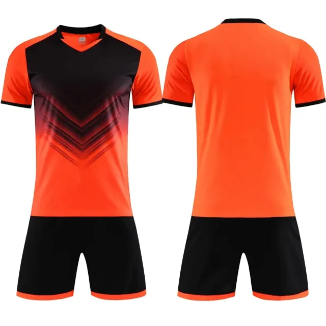 2 piece Football Men's Kids Boys Girls Women'sSoccer Jerseys Shorts Set Football Kit Training Team Uniforms Set