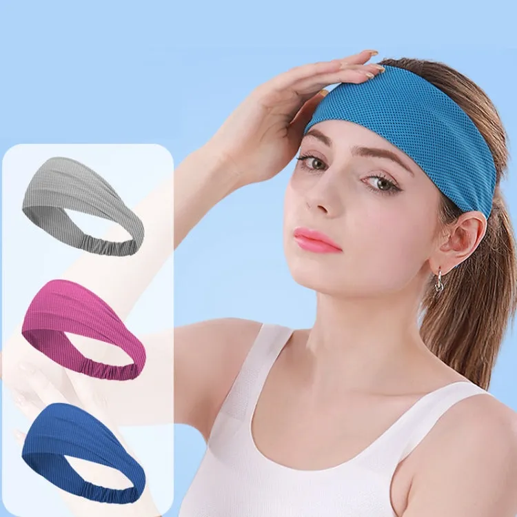 3 PCS Cold Feeling Sports Hairband Fitness Sweat-absorbing Belt(624 Black)