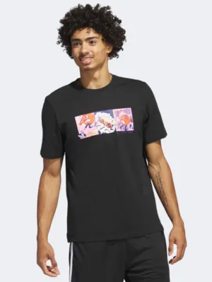 Adidas Lil&#39; Stripe Basketball Graphic Men Basketball T-Shirt Black