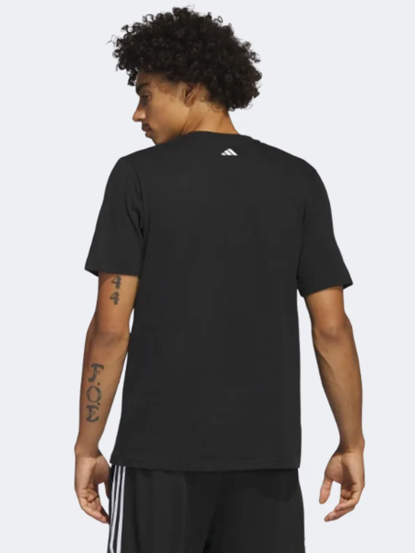 Adidas Lil&#39; Stripe Basketball Graphic Men Basketball T-Shirt Black