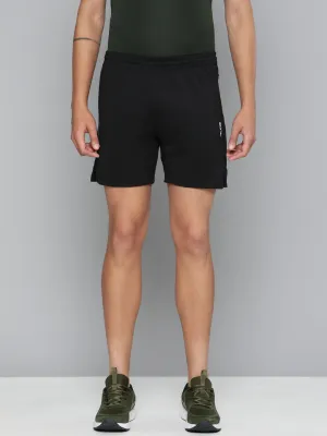 Alcis Men Black Slim Fit Drytech  Running Sports Shorts