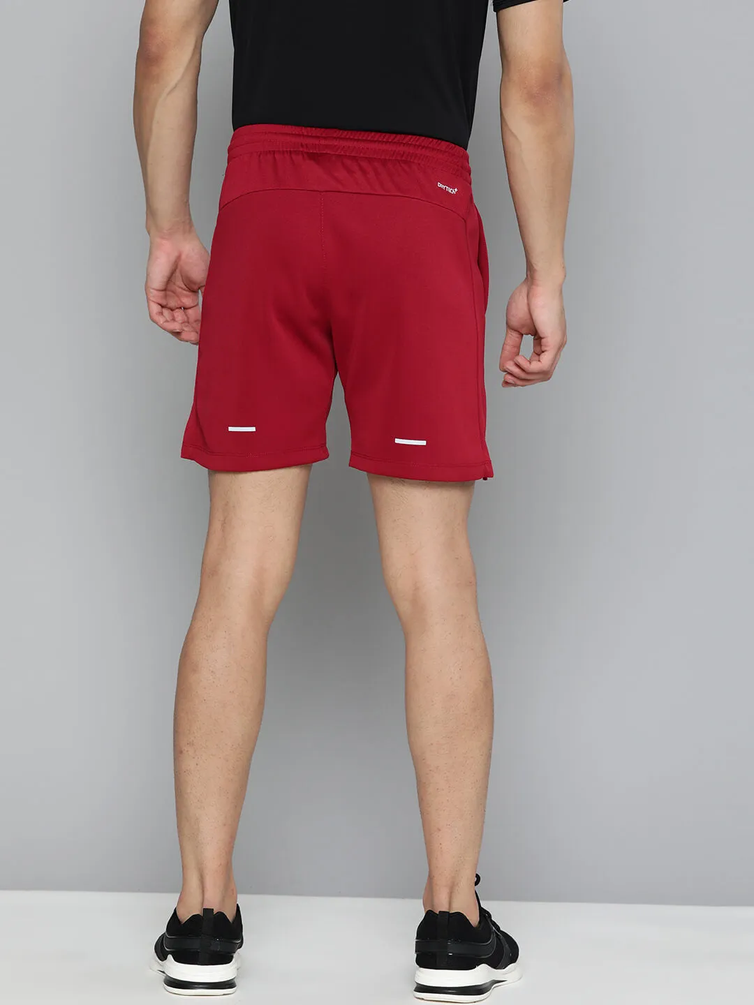 Alcis Men Red Slim Fit Drytech  Running Sports Shorts