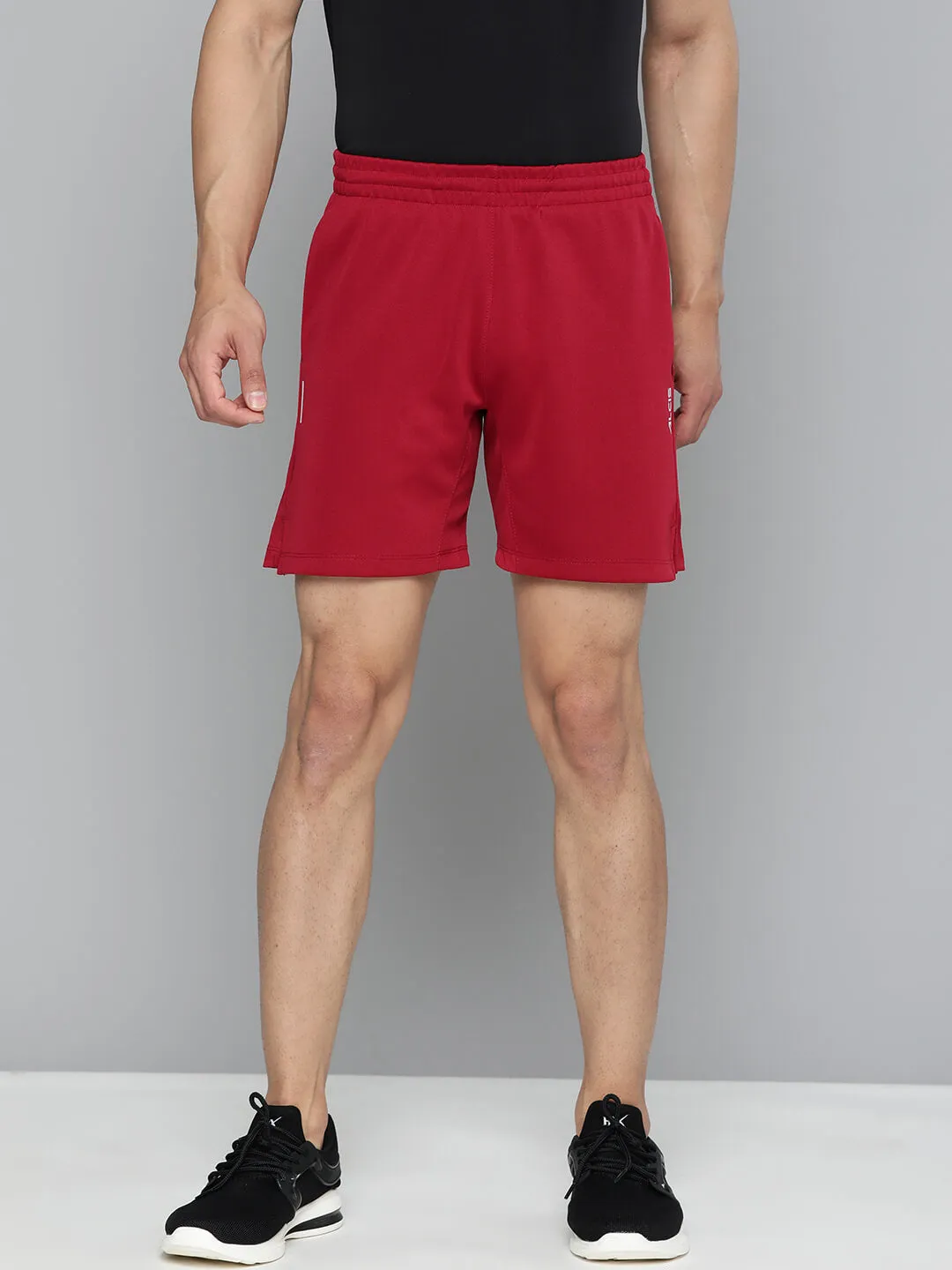 Alcis Men Red Slim Fit Drytech  Running Sports Shorts