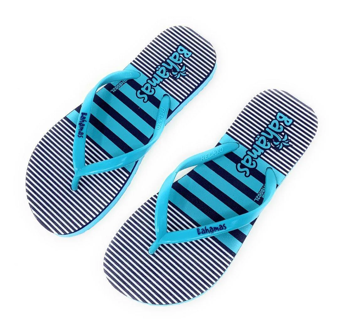 Bahamas Flip Flops Sandals Slippers for Women with Summer Fun Prints