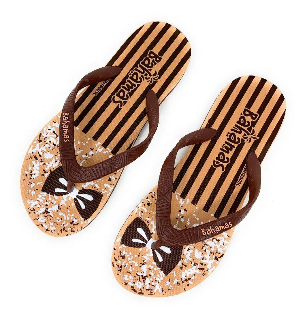 Bahamas Flip Flops Sandals Slippers for Women with Summer Fun Prints