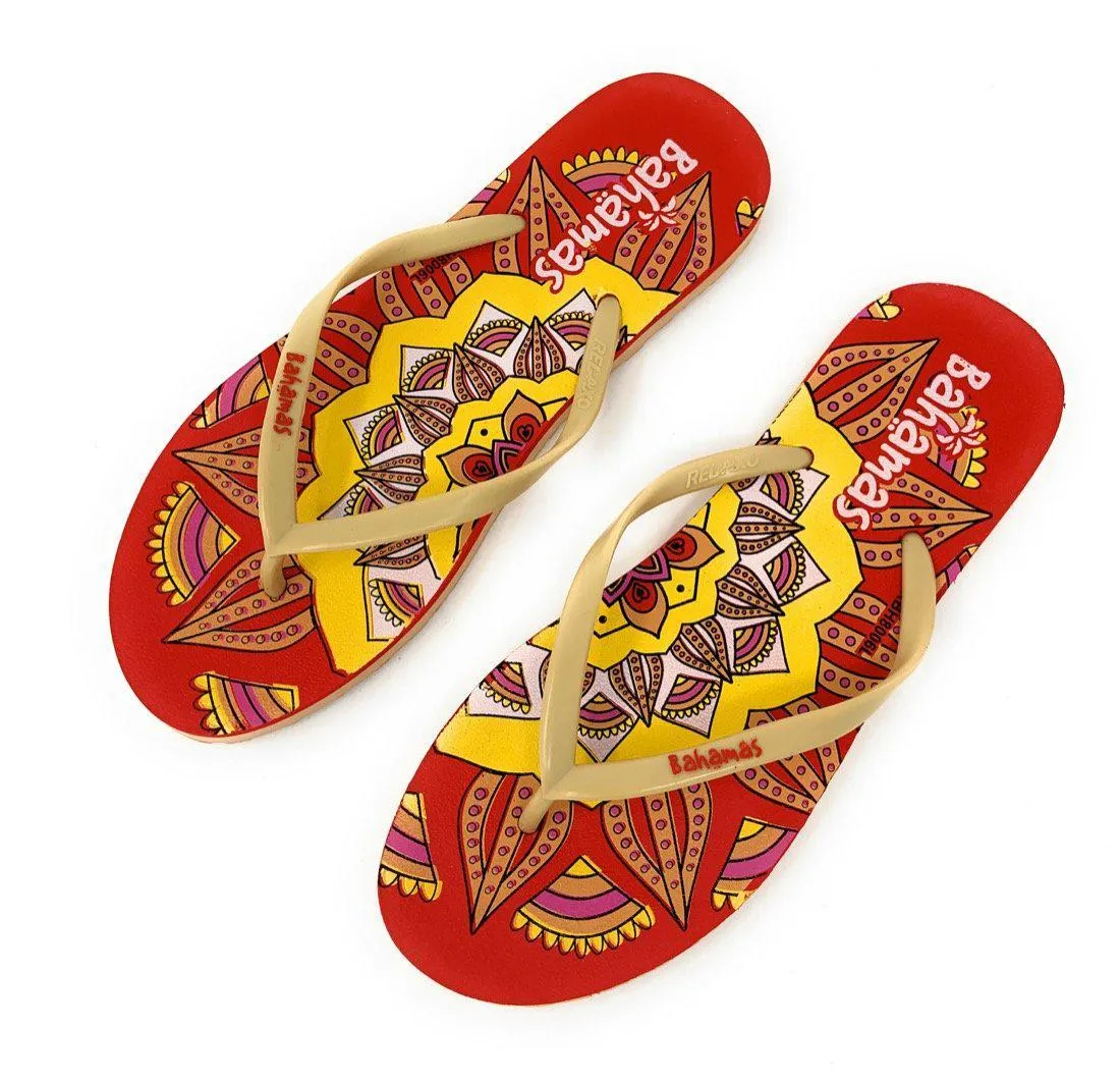 Bahamas Flip Flops Sandals Slippers for Women with Summer Fun Prints