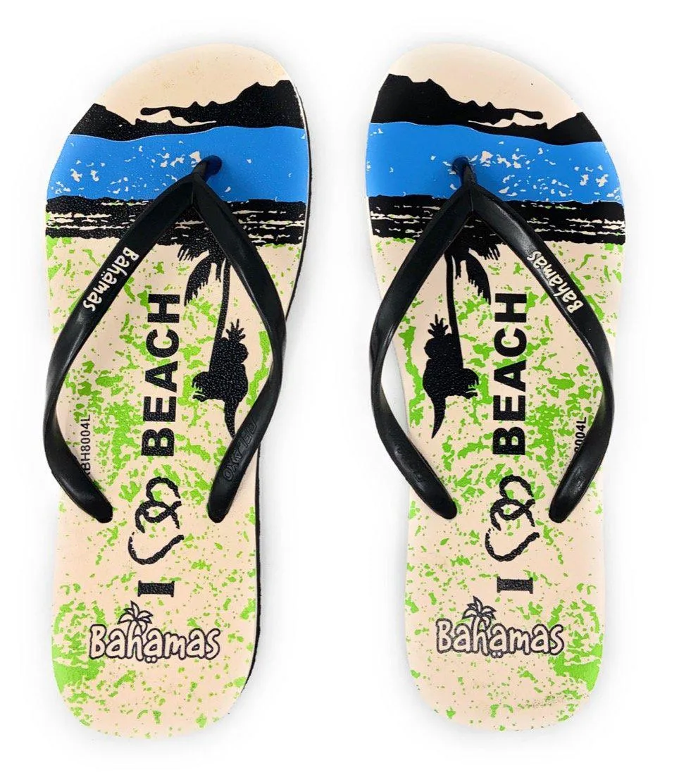 Bahamas Flip Flops Sandals Slippers for Women with Summer Fun Prints