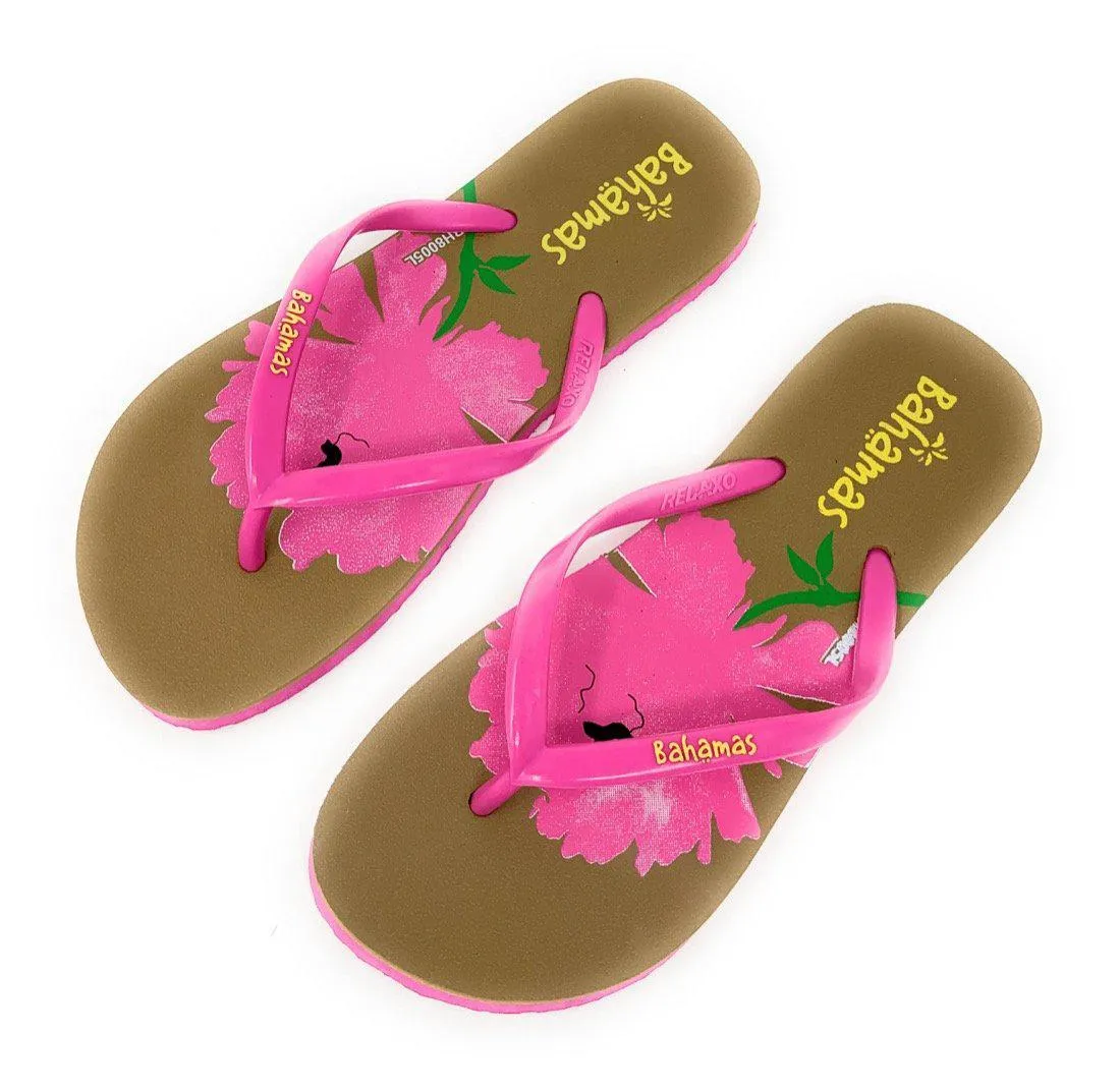 Bahamas Flip Flops Sandals Slippers for Women with Summer Fun Prints