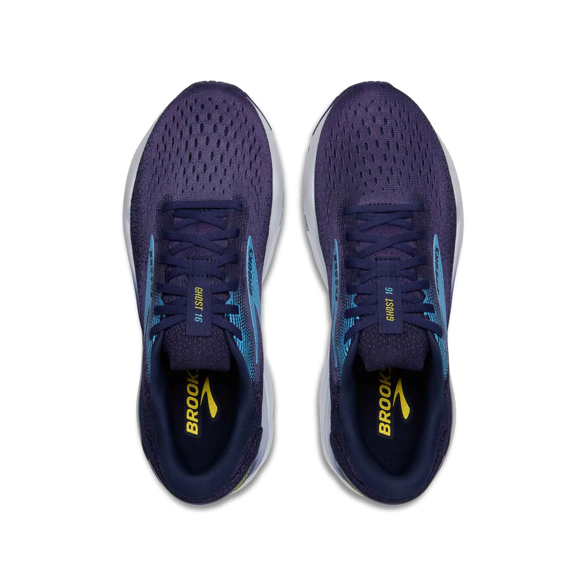 Brooks | Men's Ghost 16 Running Shoes - Blue/Bonnie Blue/Yellow