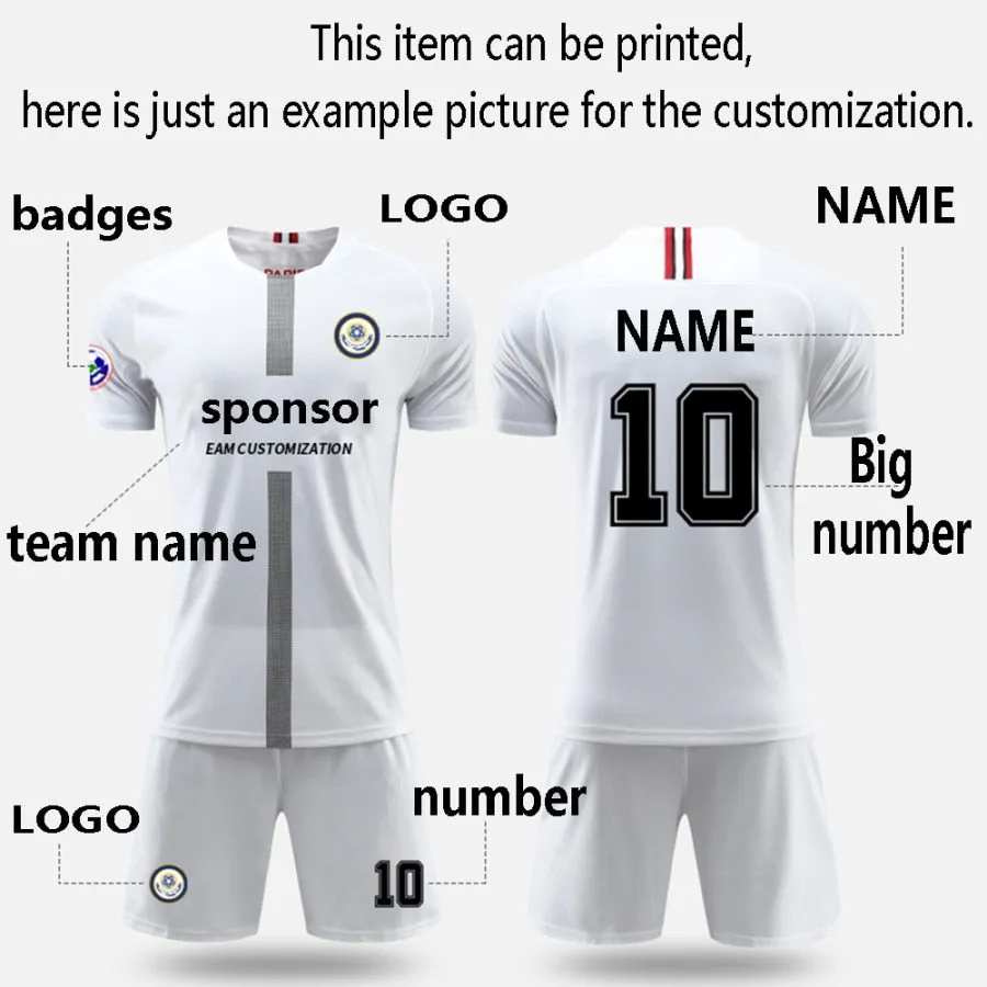 Children Football Jerseys Men Boys Girls Soccer Clothes Sets Short Sleeve Football Uniforms Adult Kids Soccer Jersey Shorts Set