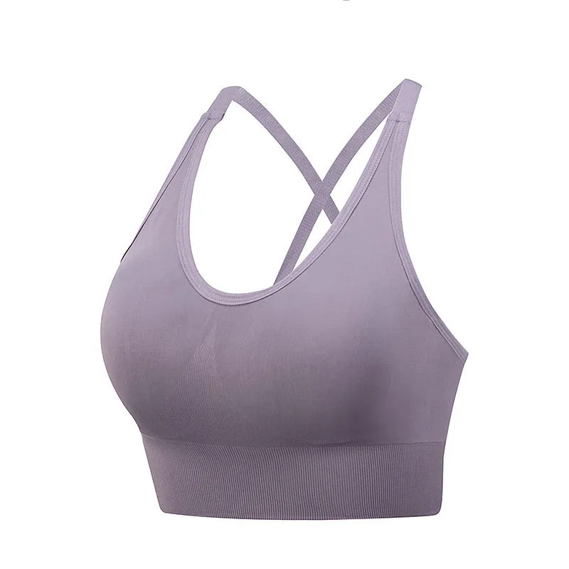 Cross Back Yoga Sports Bra Plus Size