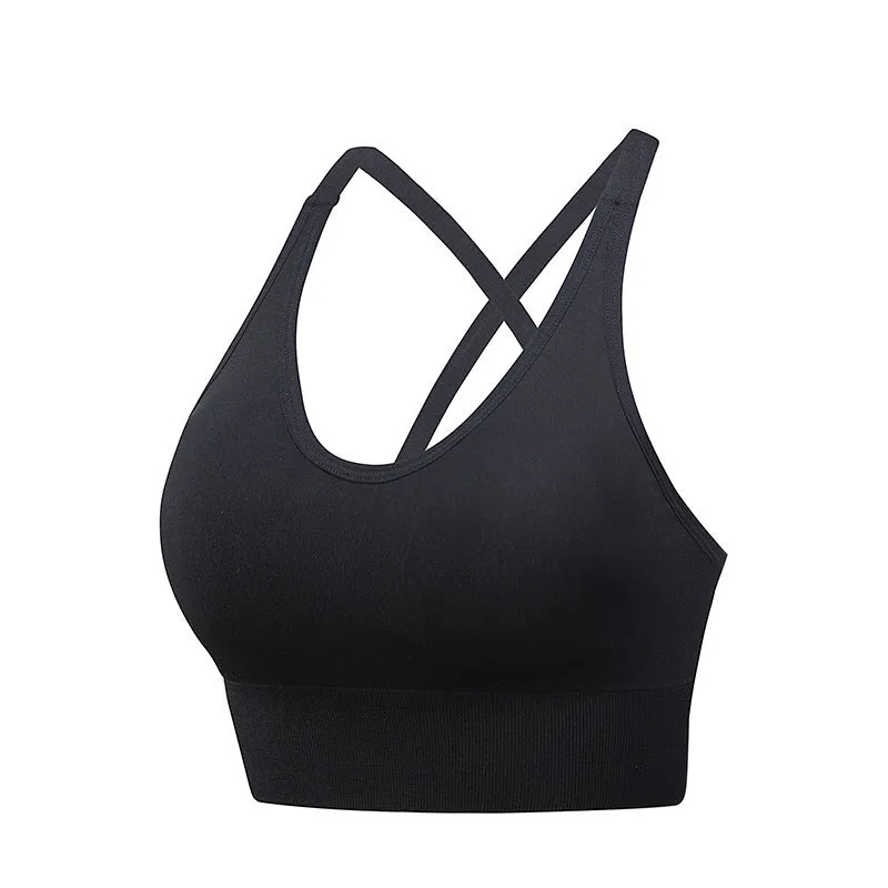 Cross Back Yoga Sports Bra Plus Size