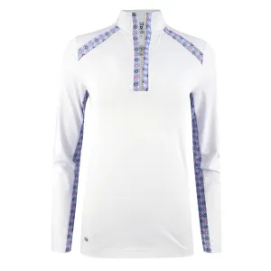 Daily Sports Sue White Womens Long Sleeve Golf Polo