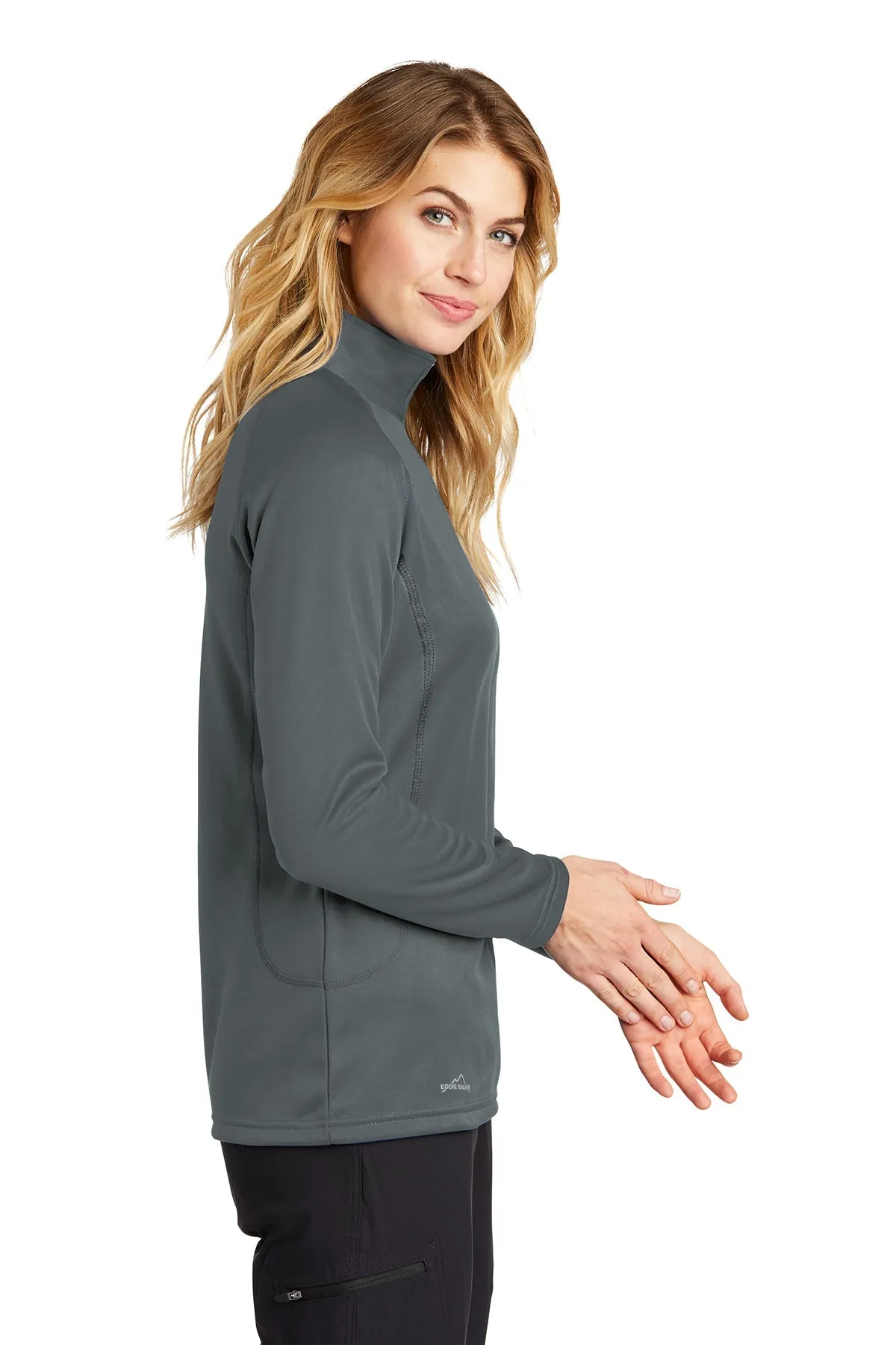 Eddie Bauer Ladies Custom Half-Zip Layer Fleece Jackets, Iron Gate