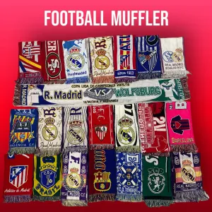 FootBall Muffler | Real Madrid | Barcelona | Soccer Scarves | 60 pieces