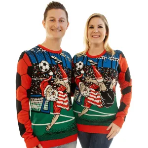 Futbol Soccer Santa | Ugly Christmas Sweater For Men & Women | Unisex Sizing