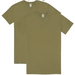 Have It Tall Classic Cotton T Shirt, Tan, 2 Pack