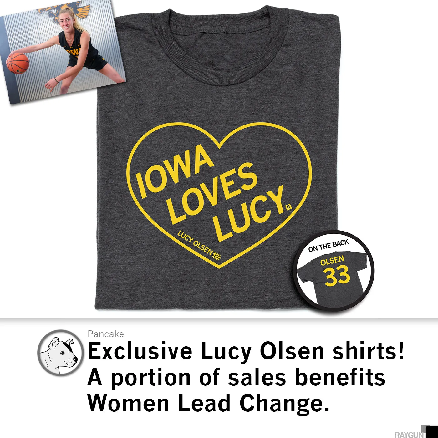 Iowa Loves Lucy Charcoal