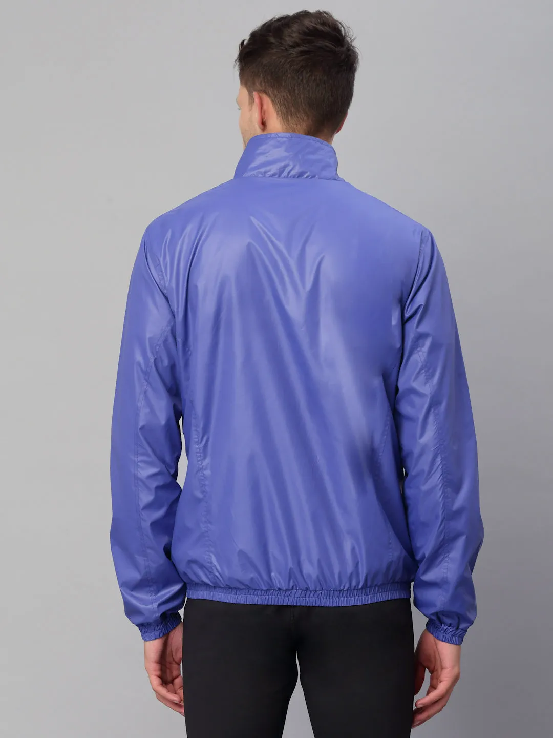 JUMP USA Men Royal Blue Rapid-Dry Solid Sporty Jackets