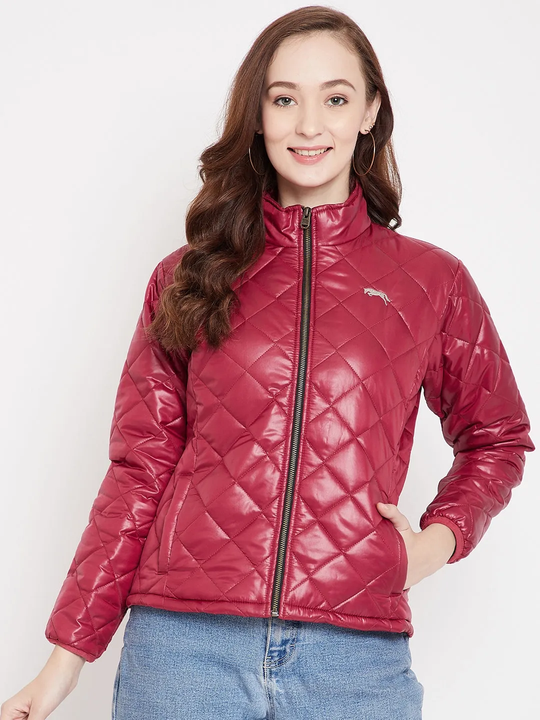 JUMP USA Women Red Quilted Jackets