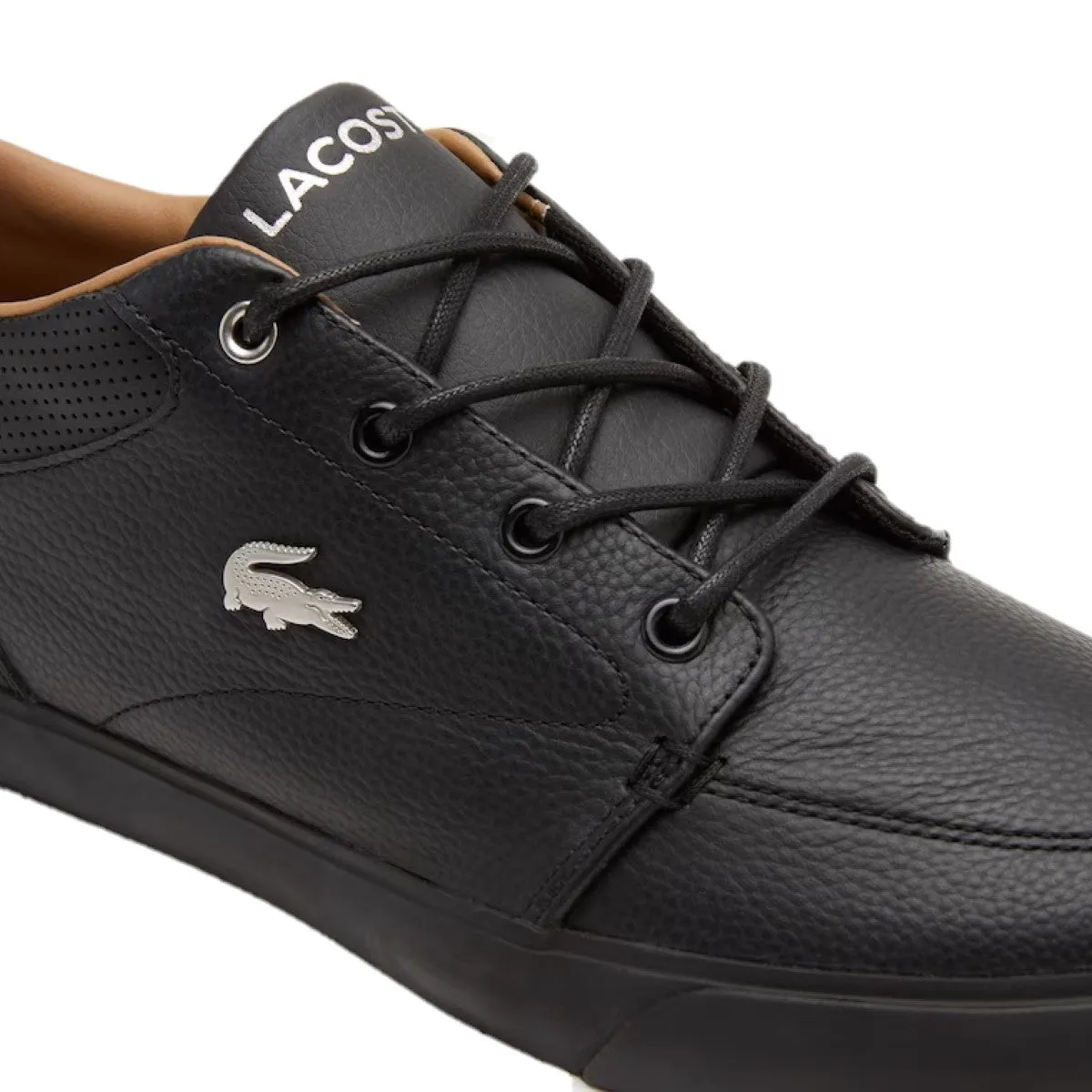 LACOSTE 7-37CMA007302H BAYLISS 119 1 MN'S (Medium) Black/Black Leather & Synthetic Lifestyle Shoes