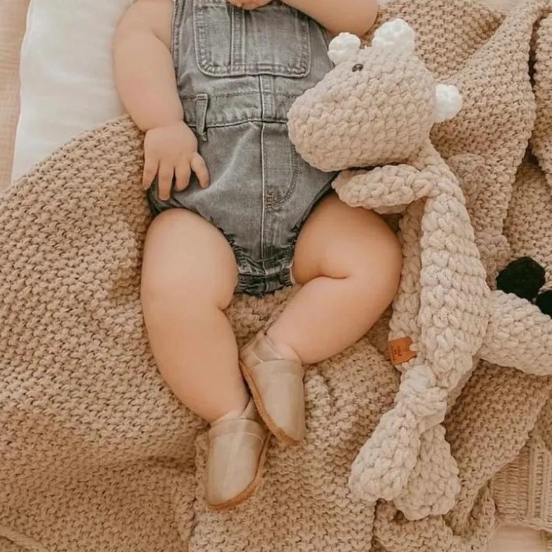 Leather Baby Shoes - Beige Loafer