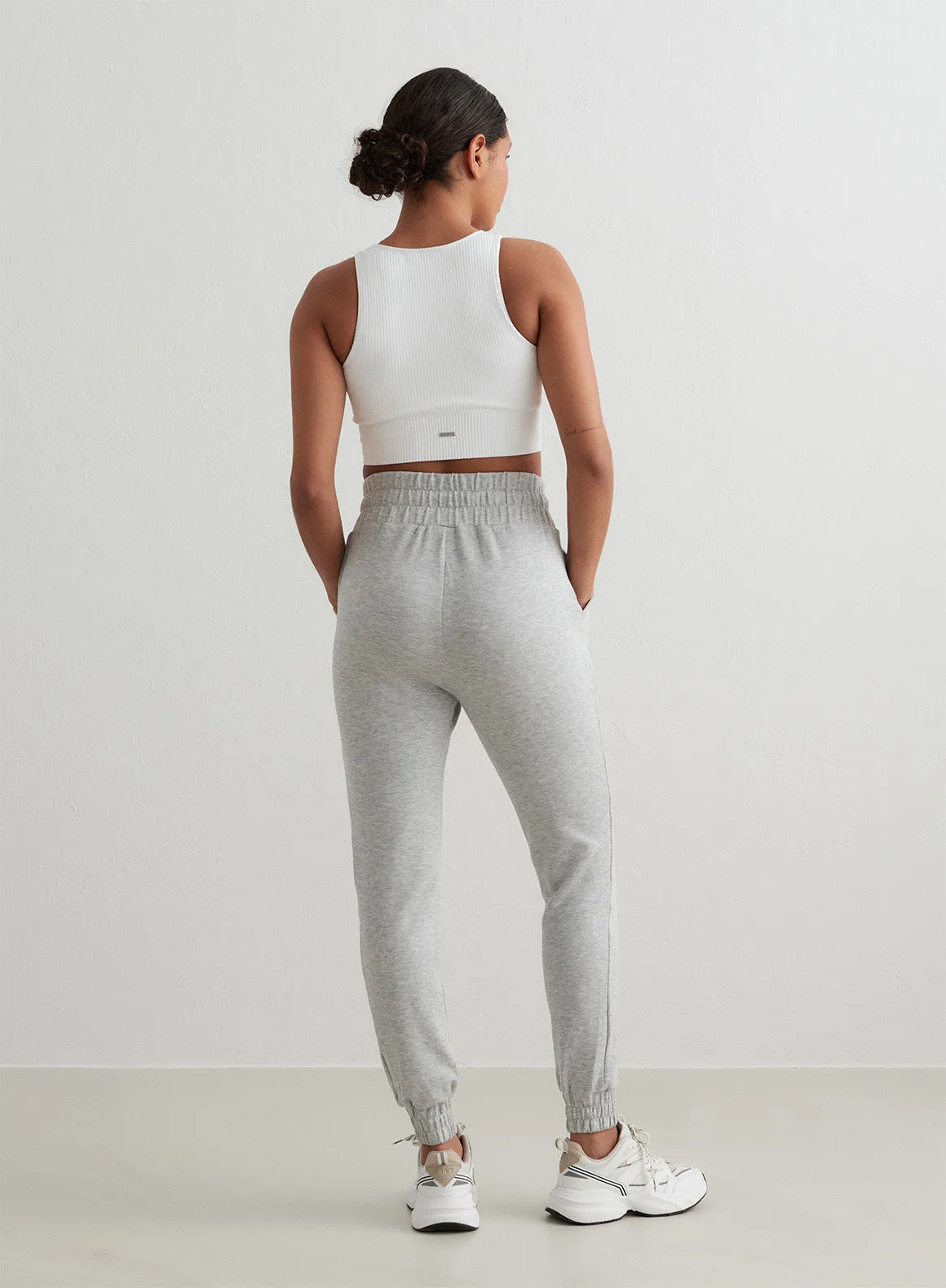 Light Grey Melange Comfy Modal Sweatpants