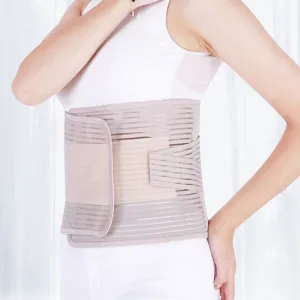 Men Women Universal Breathable Waist Protection Lumbar Spine Waist Belt, Size:L(Skin Color)