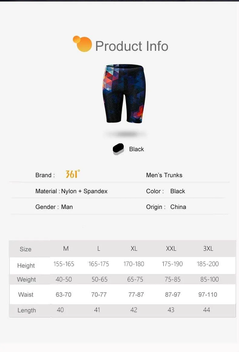 Men's Swimwear Tight Swim Trunks Plus Size Quick Dry Swimming Shorts