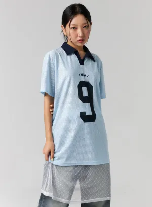 Mesh Soccer Collar Top CG314