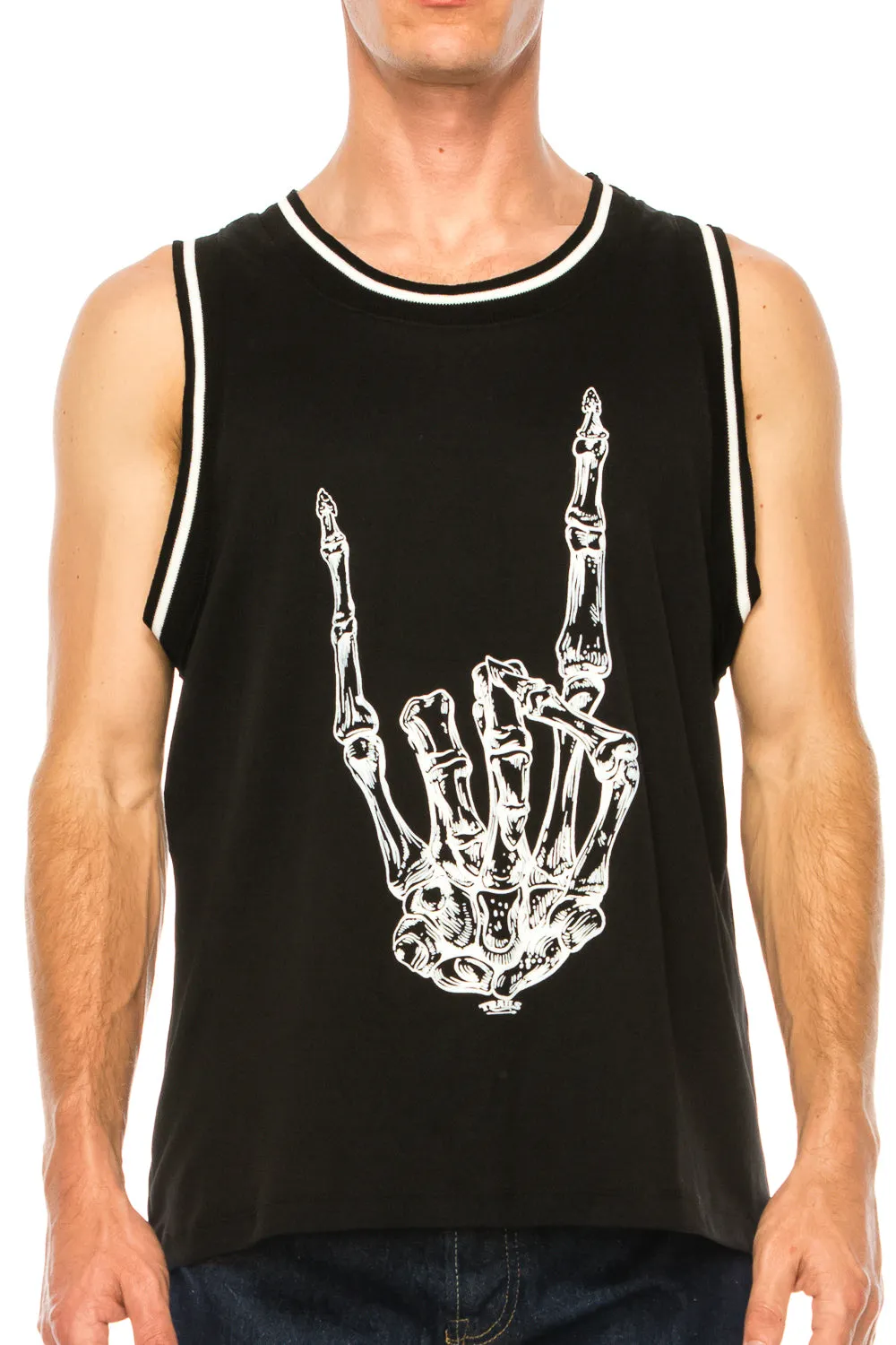 METAL FINGER BLACK BASKETBALL JERSEY