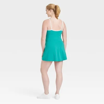 New - Women's Asymmetrical Active Dress - All In Motion Green L