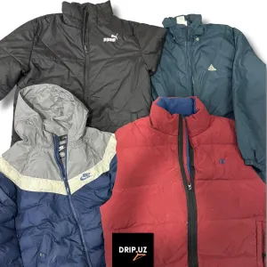 Nike, Adidas, Champion and Other Vintage Sports Puffers K2410/E12