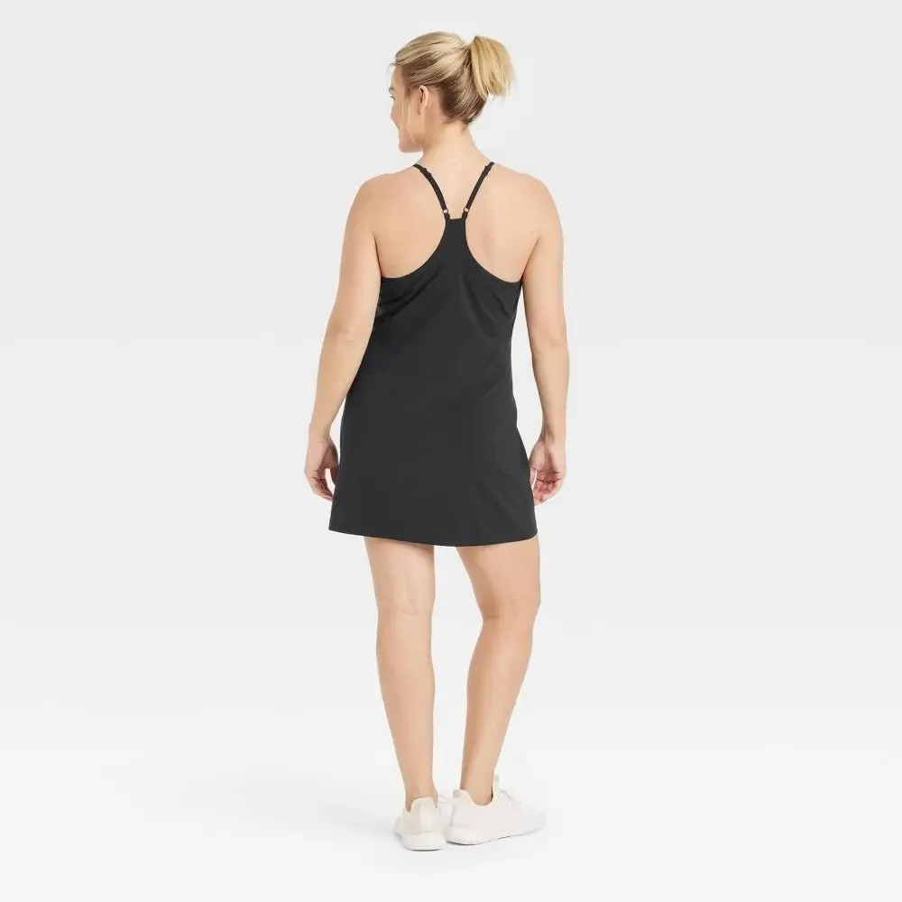 Open Box - All In Motion Women's Flex Strappy Active Athletic Dress UPF50  with Side Pockets