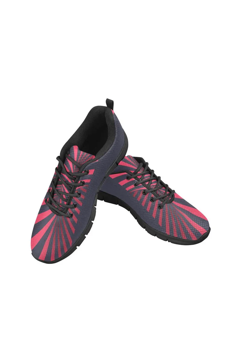 Peacock Pink Women's Breathable Running Shoes (Model 055)