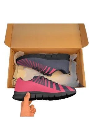 Peacock Pink Women's Breathable Running Shoes (Model 055)