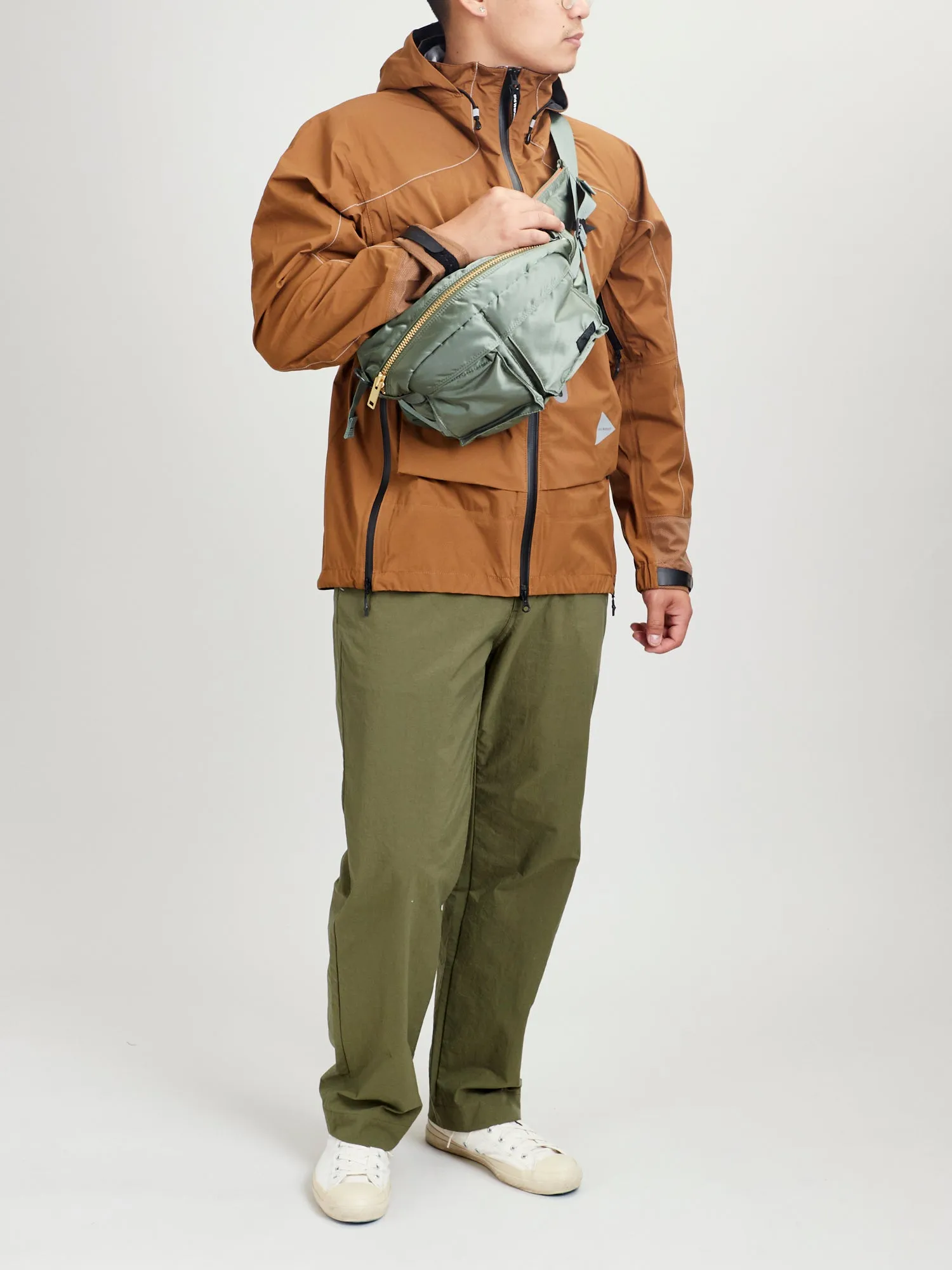 "Tanker" 2-Way Waist Bag in Sage Green