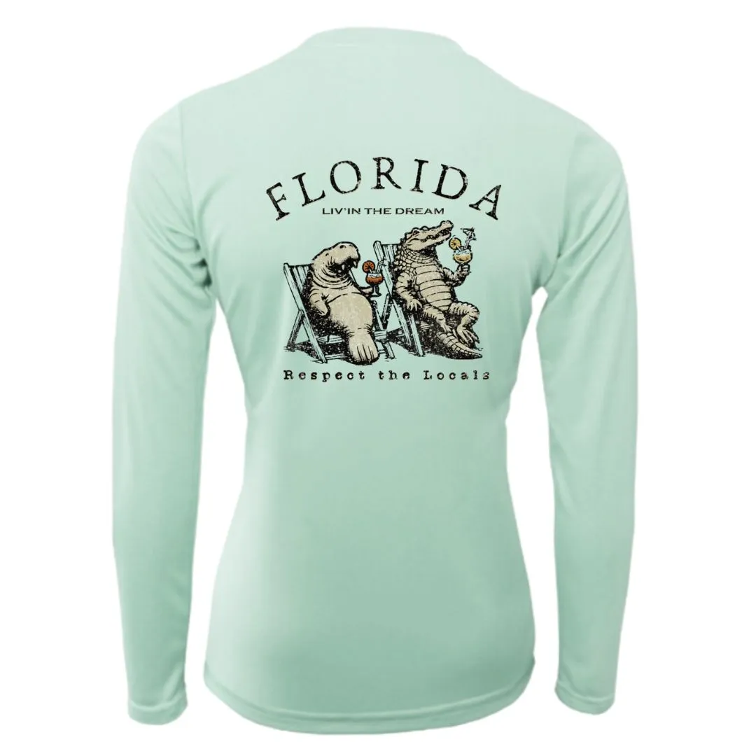 Respect the Locals Manatee & Alligator Sun Shirt - Women Custom