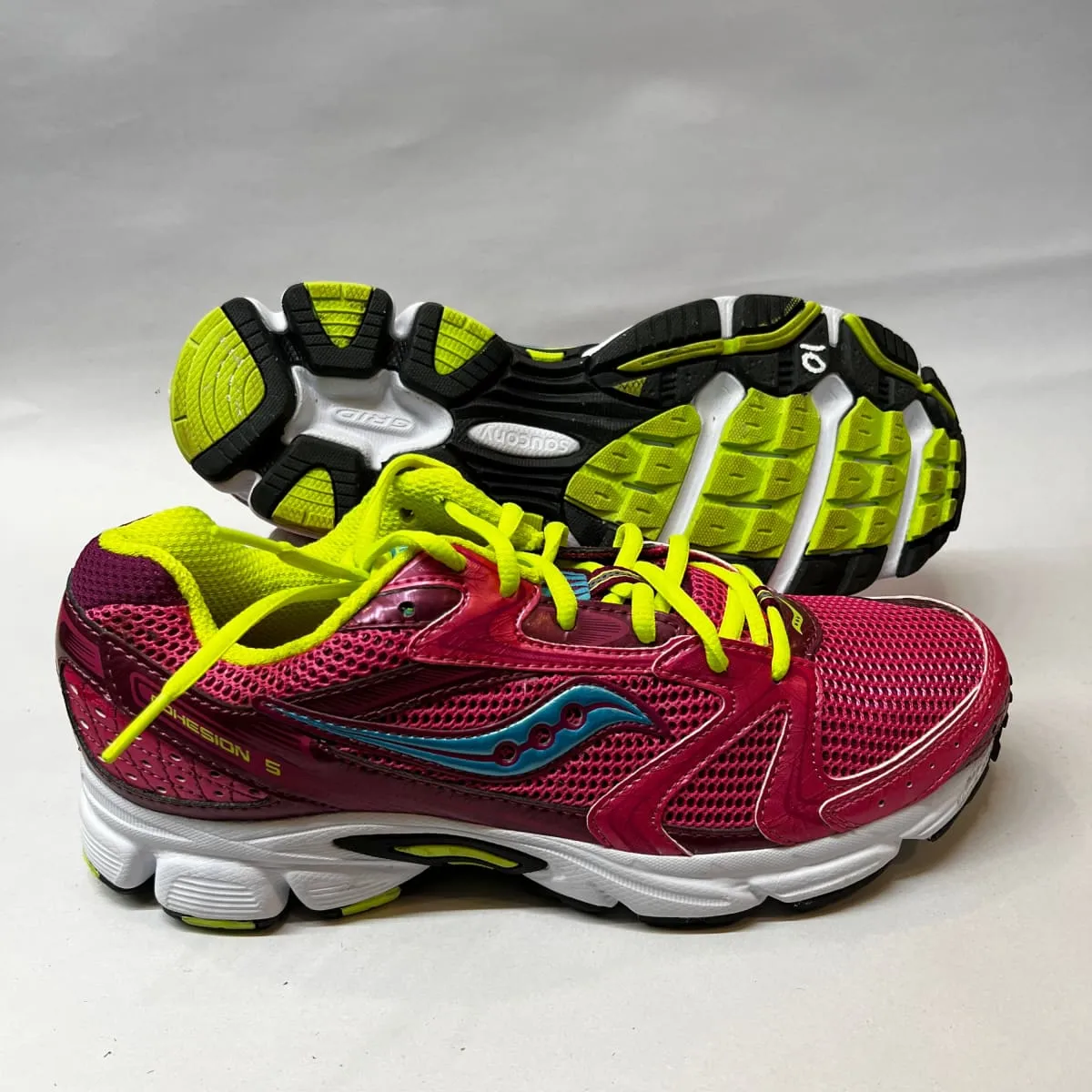 Saucony •Cohesion 5• Running Shoe • Pink/Citron•  - Preowned