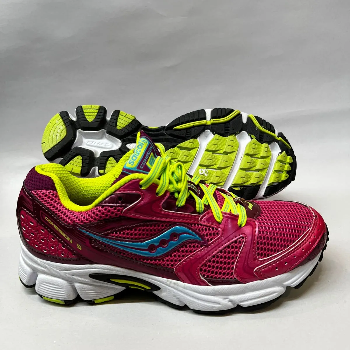 Saucony •Cohesion 5• Running Shoe • Pink/Citron•  - Preowned