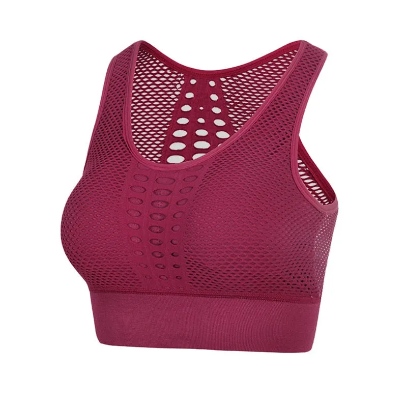 Seamless Lattice Back Sports Bra