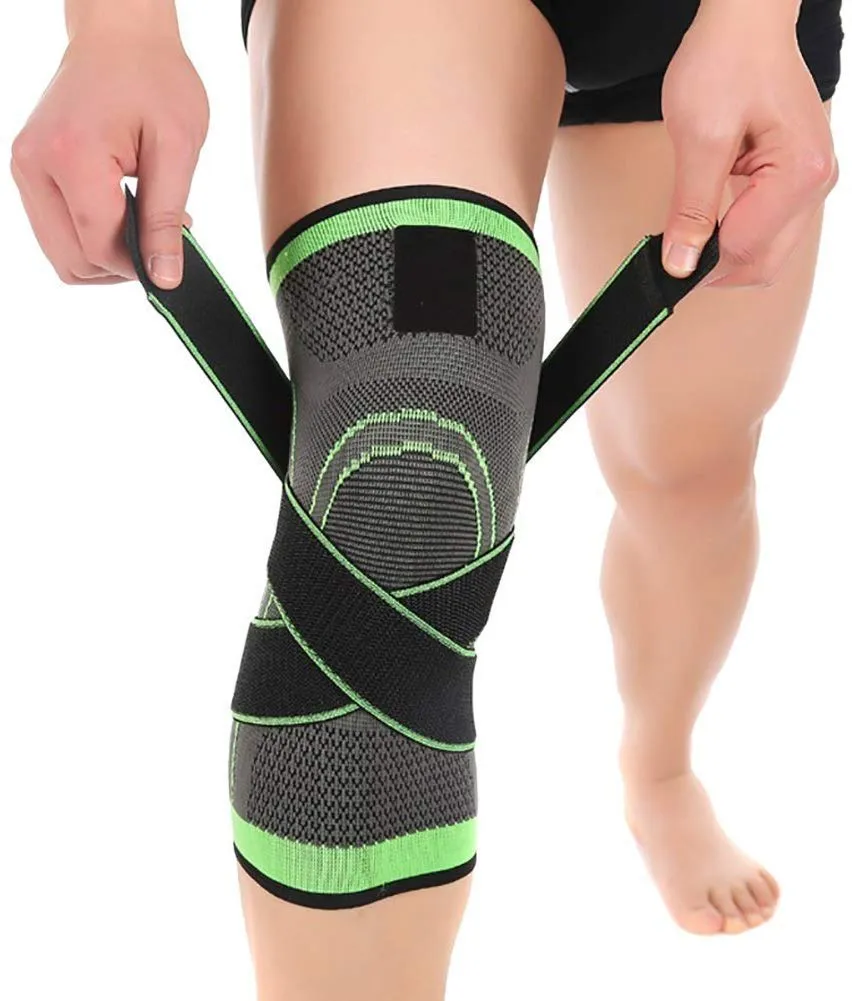 serveuttam Leosportz (pack of 1) Knee Sleeve, Compression Fit Support -for Joint Pain and Arthritis Relief, Improved Circulation Compression - Wear Anywhere - Single (Green)