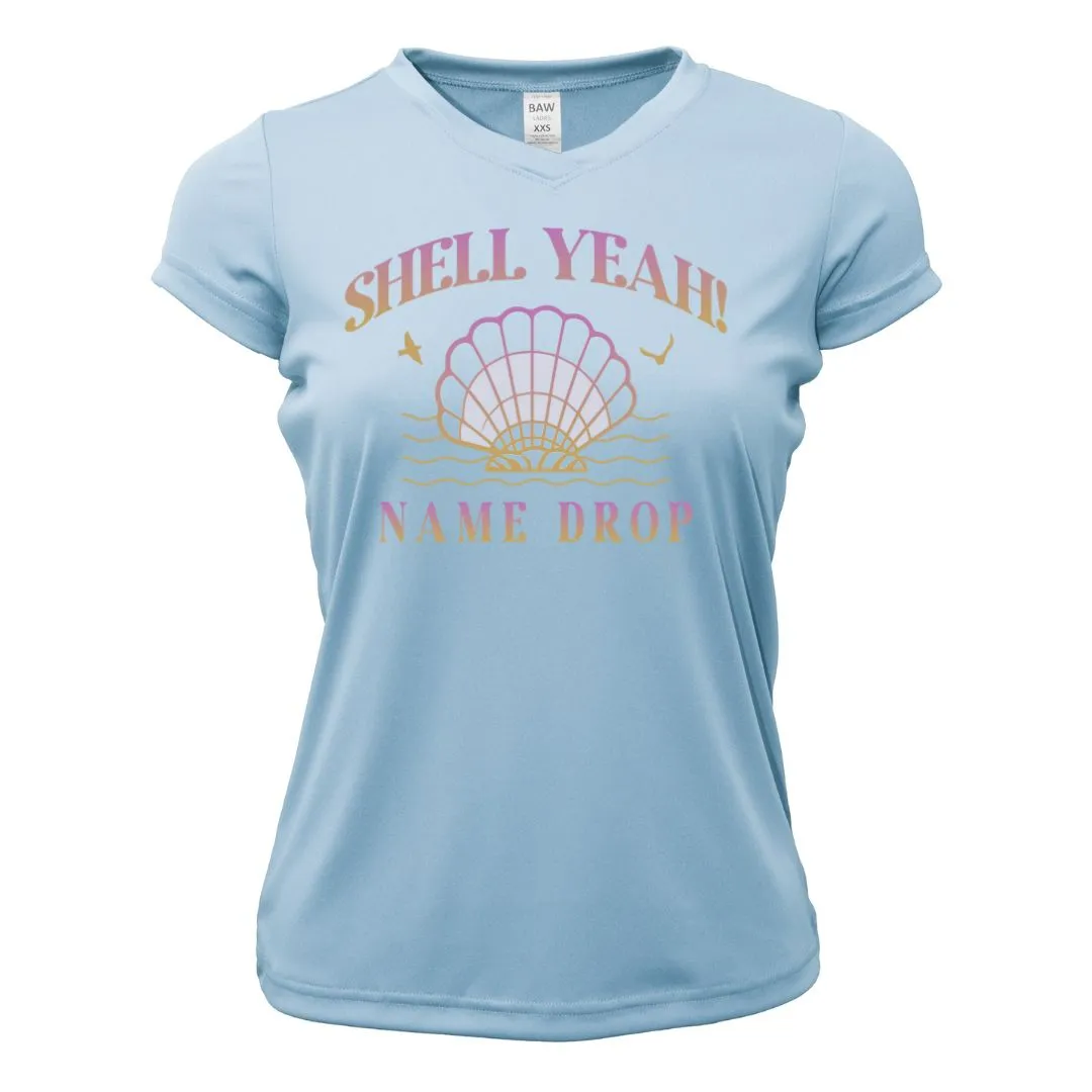 Shell Yeah Sun Shirt UPF50 Women - Name-Drop Custom Location