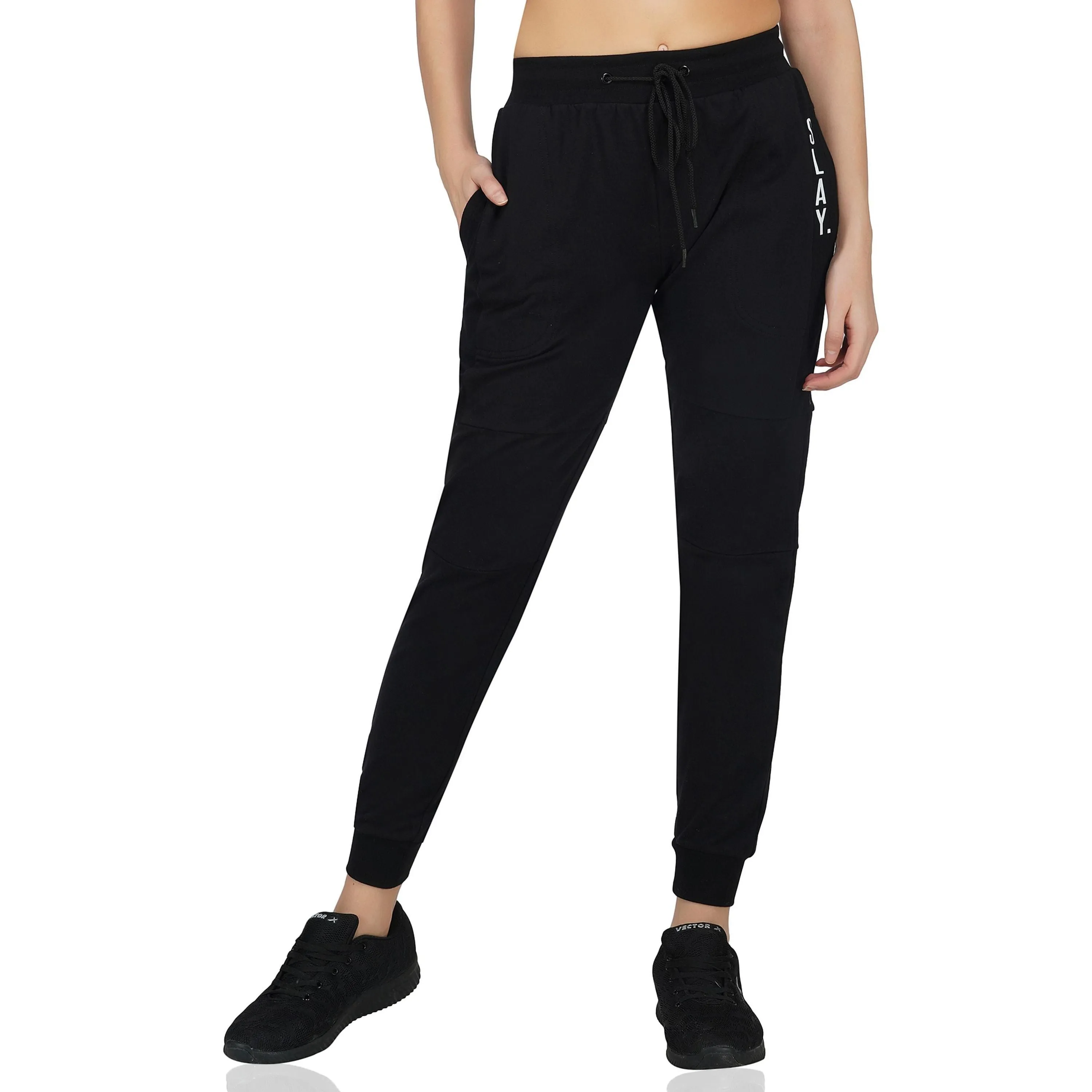 SLAY. Classic Women's Black Joggers Pants