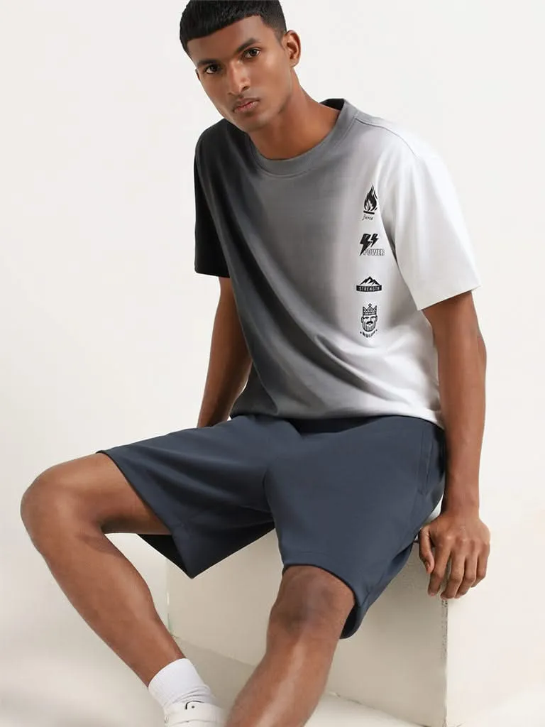 Studiofit Grey Relaxed Fit Shorts