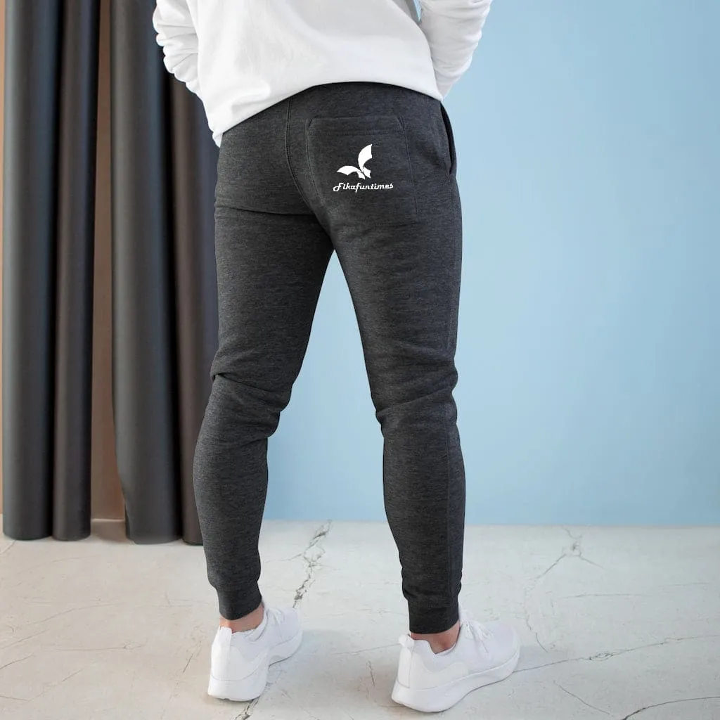 Unisex Fikafuntimes Logo Print Back Pocket Slim Fit Jogger Pants