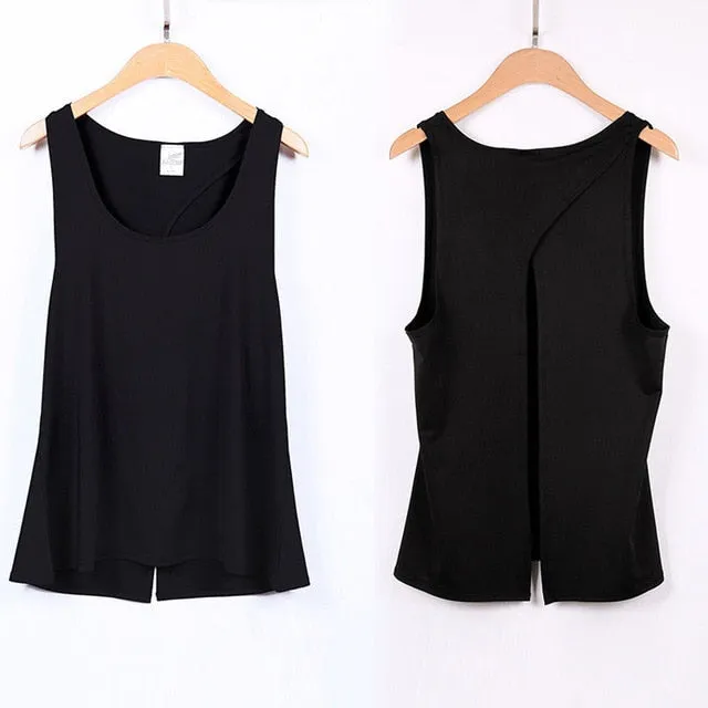 Vest T-shirt Hollow Back Sports Fitness Tank Top