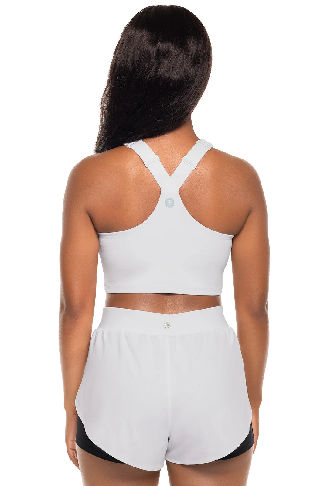 Women's Ananda Long Line Sports Bra  |  White